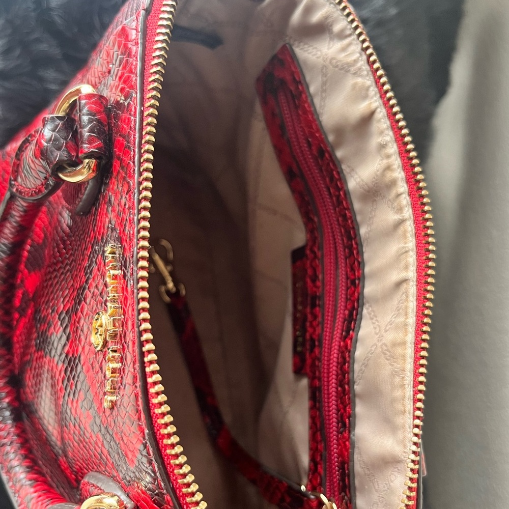 Micheal Kors Red Python Embossed Handbag - image 6